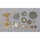 A quantity of coins including commemorative Coronation examples and Italian Gallieno token.