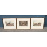 A trio of Fores's Coaching prints by Charles Cooper Henderson (1803-1877) in black and gilt