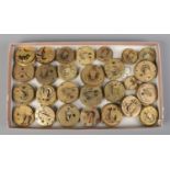 A large tray of Victorian pocket watch movements. To include examples from Waltham Mass, John