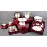 A collection of boxed Royal Albert Old Country Roses ceramics. Including miniature teaset, jug &