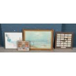 A collection of framed pictures. Including Wilcox oil, Joe Scarborough limited edition print,