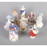 A quantity of ceramic figures, includes Staffordshire, Leonardo Collection etc.
