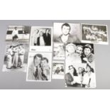 A collection of monochrome photographs etc. Includes signed examples; Dean Martin, Real Thing,