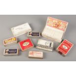 Nine vintage dummy tobacco and cigarette packets, includes Wills's Passing Clouds example.