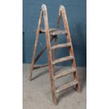 A set of Twyford wooden step ladders.