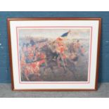 A J.Beadle framed print titled The Captive Eagle depicting historical Napoleonic War scene.