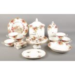 A quantity of Royal Albert 'Old Country Roses' ceramics. To include large biscuit barrel, 'Old