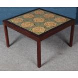 A tile top coffee table. (42cm x 70cm x 70cm)