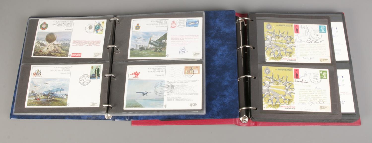 Two albums containing a selection of limited edition RAF/GB first day covers, with many RAF covers