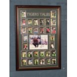 A collection of framed Tigers Tales golf cards with signed central photograph. Certificate of