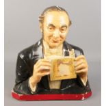 A plaster model advertising Kensitas cigarettes, marked for G Leonardi Ltd and Curzon Enterprises