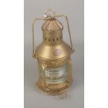 A brass Shepperton Nauticalia anchor lamp.