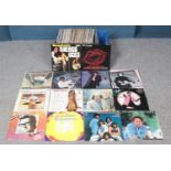 A large box of assorted Album vinyl records, including Jesus Christ Superstar, Simon and