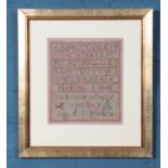 A George IV sampler, mounted in later frame. By Ann Kay, Aged 9. 21st June 1825, National School,