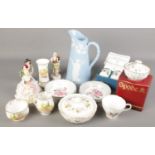 A quantity of ceramics. Including Shelley Eastern Star teacup, Shelley Bridesmaid design plates,