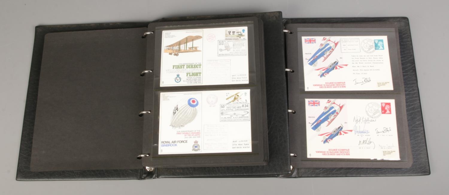 Two albums containing a collection of signed/unsigned RAF first day covers, including many signed,