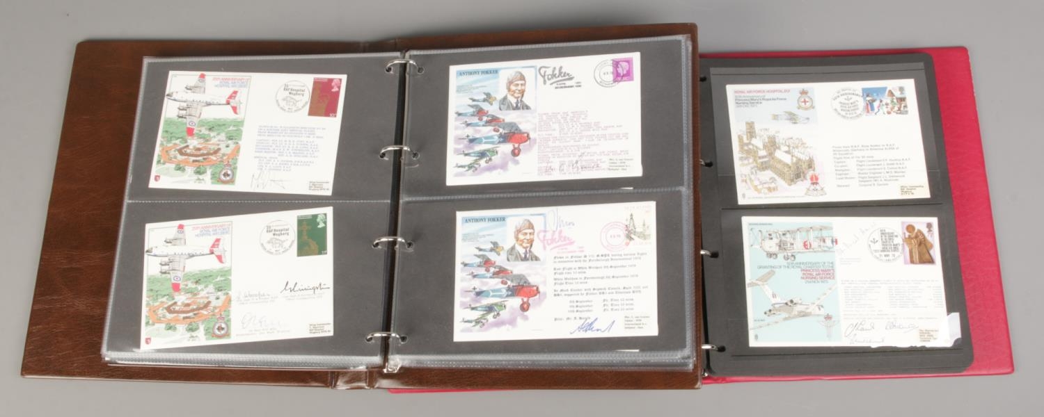 Two albums of many signed and limited edition RAF first day covers (approximately 116).