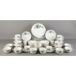 An extensive collection of Fiesta Fine Porcelain dinnerwares in the ivy leaf pattern. To include