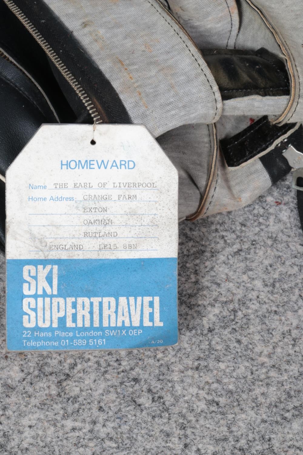 A pair of vintage Kneissl 'White Star' skis, in carry bag with label attached for the 'Earl of - Image 2 of 2