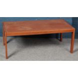 A Bent Silberg teak coffee table. (45cm x 114cm)
