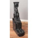 A large plaster model of the Egyptian God Anubis. 89cm.