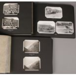 Three albums of monochrome photographs of the world. Including Great Britain, Devon & Cornwall,