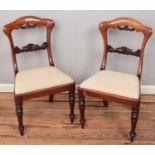 A pair of Rosewood William IV dining chairs.