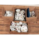 Four boxes of Royal Worcester dinnerwares. Including mainly Evesham, Evesham Vale etc.