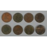 A collection of Nineteenth and early Twentieth Century third farthing coins, featuring William IV,
