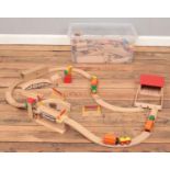 A large collection of Vintage Brio model railway. To include track, vehicles, buildings etc.