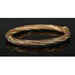 A 9ct Gold bangle with rope twist decoration. Total weight: 9.13g