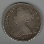 A Queen Anne silver half crown. Dated 1707. 14.84g