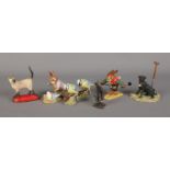A quantity of animal figures to including Beswick and Border Fine Arts.
