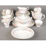 A quantity of Royal Albert Fonteyn design ceramics. Including complete teaset, tureen, gravy