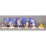 A collection of six (five boxed) Royal Doulton figures from 'The Mickey Mouse Collection'. To