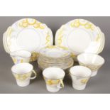 A Royal Albert Art Deco part teaset. In the Princess Marina pattern.