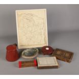 A quantity of assorted collectables including Magic Lantern slides, Dr. Ritchter's Stone Building