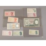A collection of Indonesian banknotes, of various denominations. To include Sen and Rupiah; all
