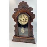 Edwardian wooden cased mantel clock by the ANSONIA CLOCK COMPANY of New York