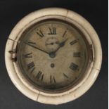 A vintage SHIP'S CLOCK by R & D SLIMON of Leith, clock face measures 15cm - SIMPLY FABULOUS AGEING!