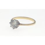 WHOPPING SOLITAIRE DIAMOND(tested) ring - weight 2.08g approx - ring size N/O - diamond measures