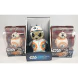 STARWARS - three BB-8 figures to include 2 Hasbro (B7102) Rip-N-Go BB-8 propulsion figures