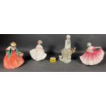 Three ROYAL DOULTON figurines comprising Elaine (HN3307), Sunday Best (HN2698) and Lady Charmian