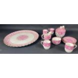 RARE SPODE TEA SERVICE - A Stunning SPODE tea set to include an oval scalloped dish 37cm wide, a