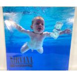 Pure heaven - a Perspex enlargement of an LP cover of NIRVANA'S Nevermind, measures 75x75cm