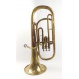 A continental CORTON brass cornet (stamped 584640) made in Czechoslovakia, with a Conn 7C mouthpiece
