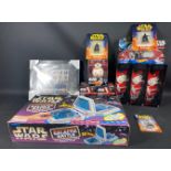 STAR WARS figures, all boxed as new, to include HOT WHEELS Tie Fighter v Millennium Falcon