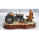 BORDER FINE ARTS - AN EARLY START (JH91) by Ray Ayres depicting a Massey Ferguson tractor