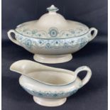 Devon Ware Adams ceramic soup tureen and matching gravy boat