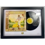 Framed limited edition ELTON JOHN 'Goodbye Yellow Brick Road' cover and record (10/250) with